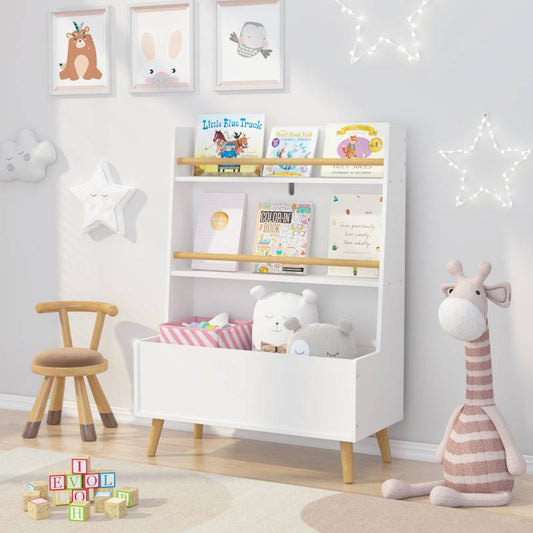 Brightly Kids Bookshelf & Toy Organizer