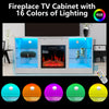 Cozy Fireplace TV Stand – Modern Entertainment Hub with Electric Heater and Storage