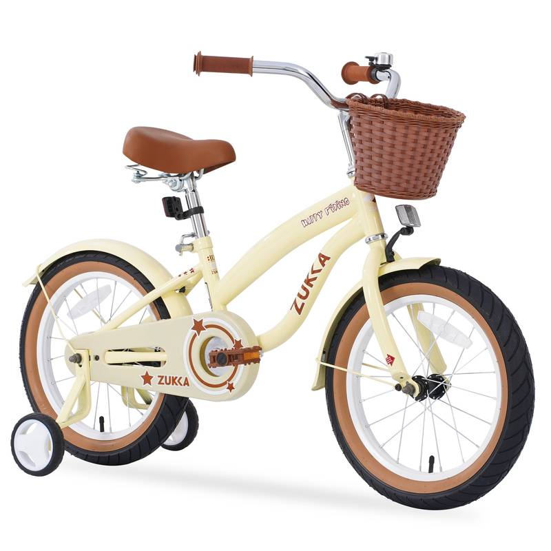 Colorful Girls' Bike with Training Wheels for Ages 4-7