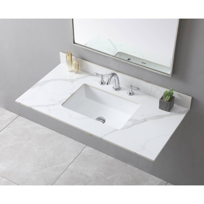Elegant Carrara Stone Bathroom Vanity Top