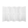 Chic White Folding Room Divider & Display Panel