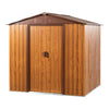 Woodgrain Charm Metal Shed