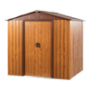 Woodgrain Charm Metal Shed
