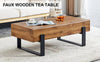 Chic Rustic Coffee Table with Metal Legs