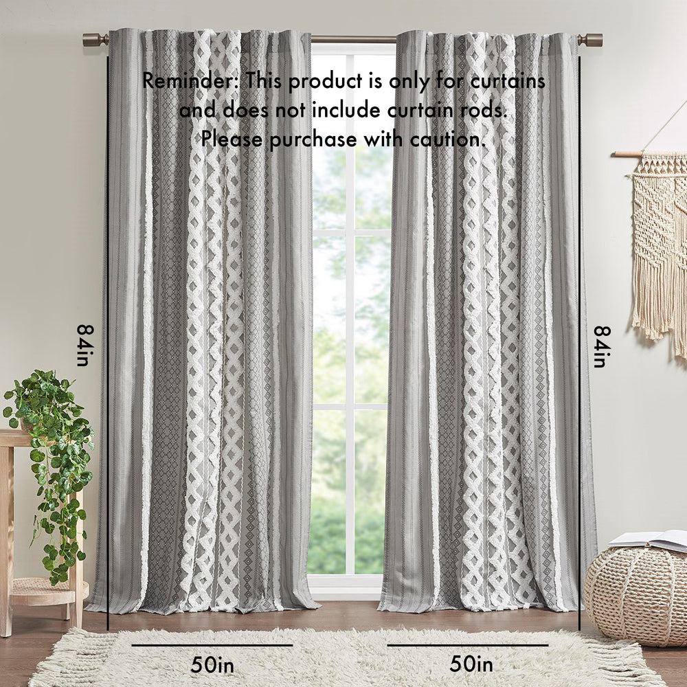 Chic Cotton Stripe Curtain Panel