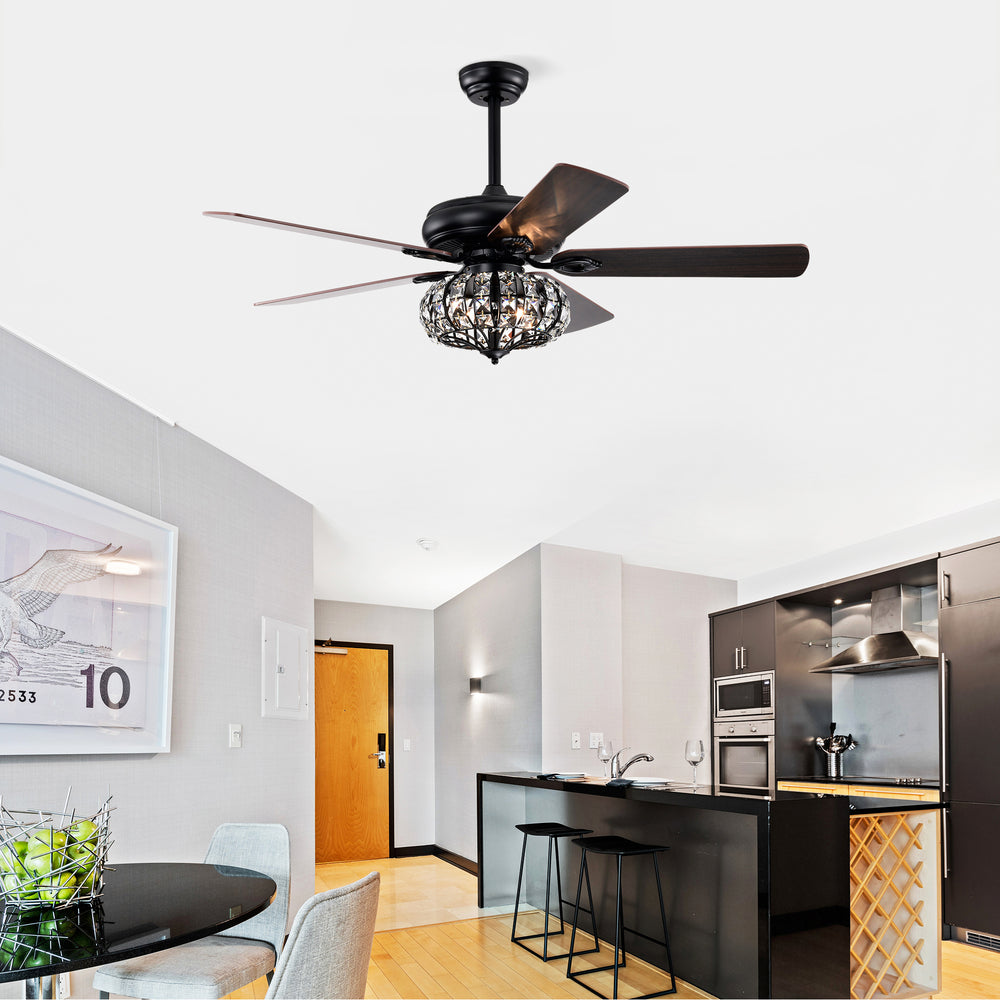 Chic Crystal Ceiling Fan with Remote Control