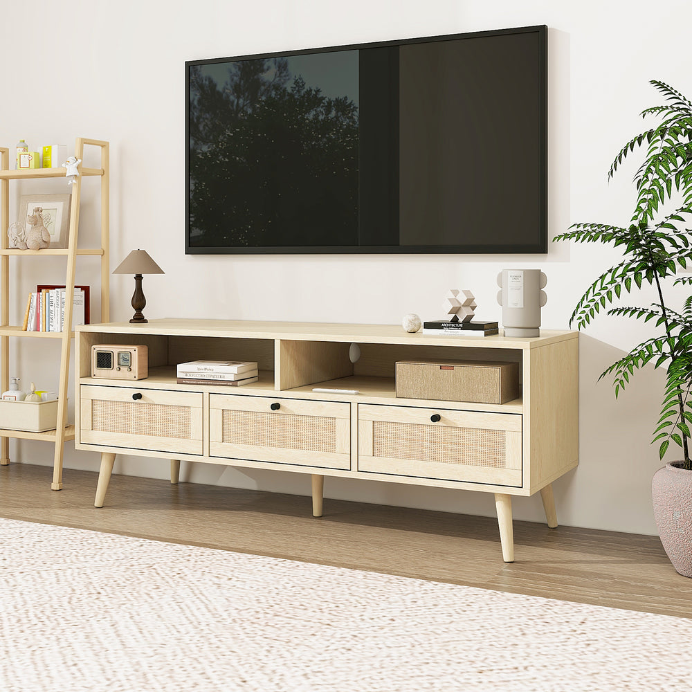 Natural Rattan TV Stand