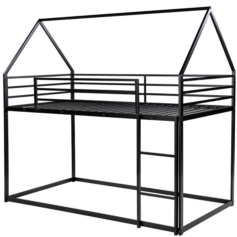 Cozy Black House Bunk Bed