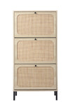 Chic Rattan Shoe Rack for Entryway