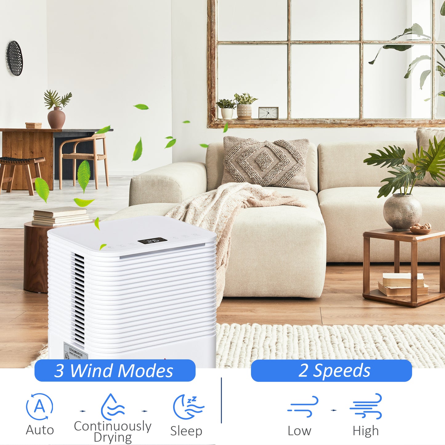 Compact Comfort Dehumidifier with LED Mood Lights