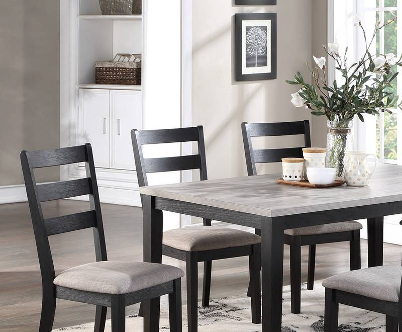 Charming Rustic Dining Set with Cushioned Chairs