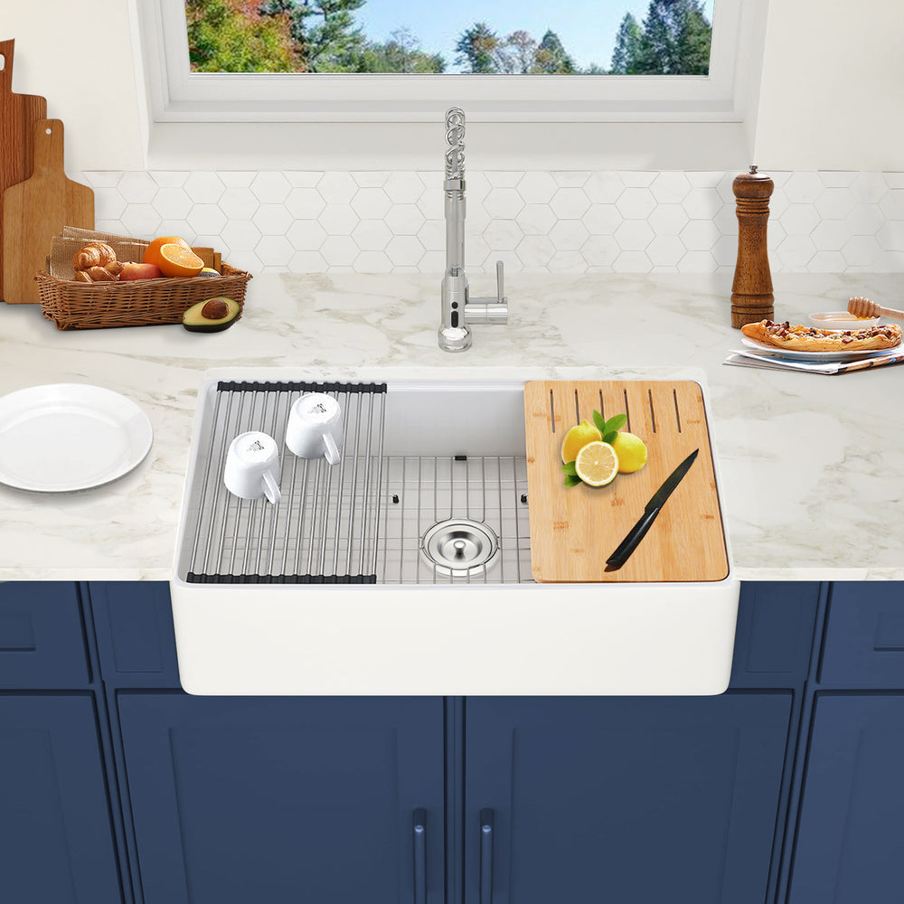 Farmhouse Workstation Kitchen Sink with Accessories