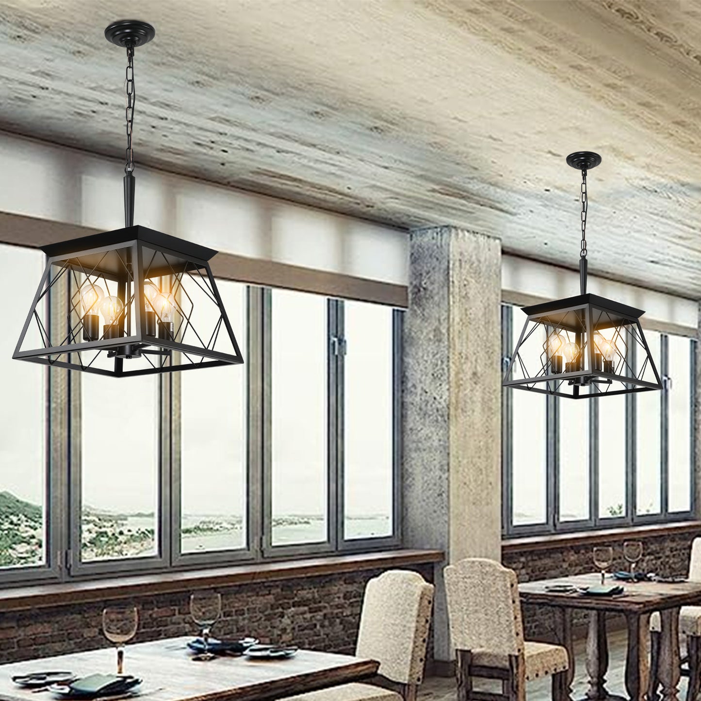 Chic Black Farmhouse Chandelier for Dining Spaces