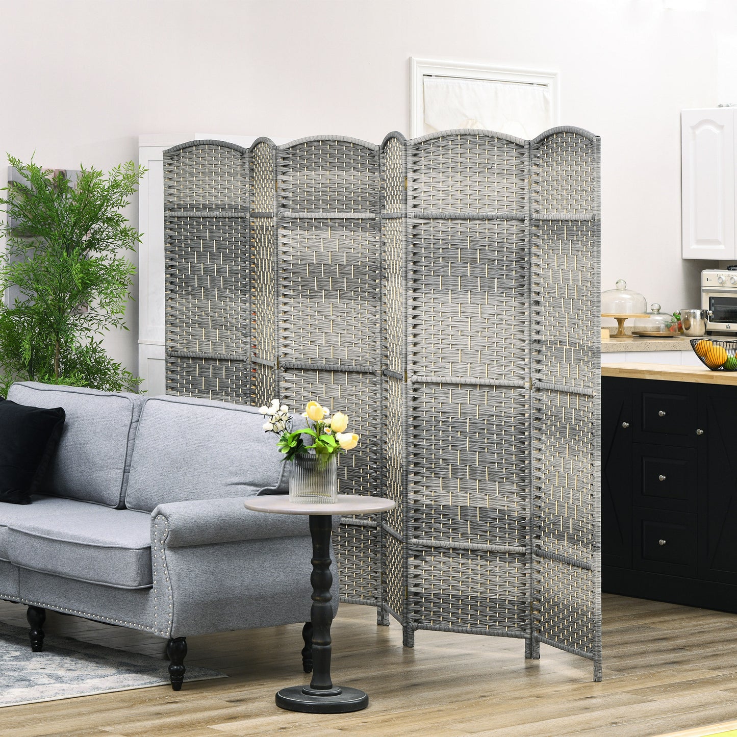 Cozy Privacy Folding Screen – Woven Room Divider