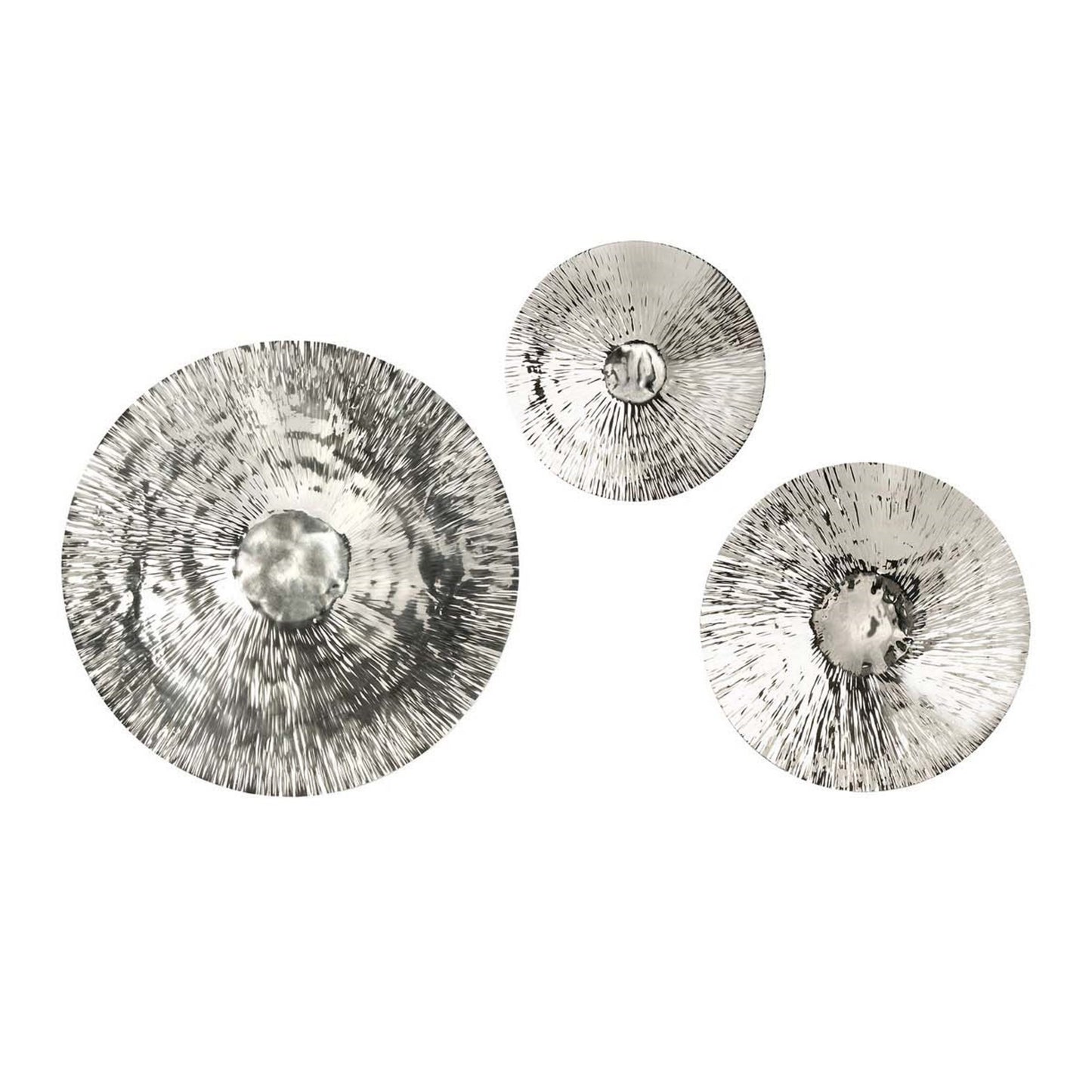 Chic Silver Wall Discs - Set of 3