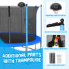 Trampoline Fun Zone with Safety Net and Basketball Hoop