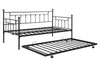 Vintage Metal Twin Daybed with Trundle - Stylish & Space-Saving Comfort