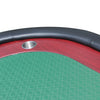 Luna Oval Poker Table - Green with Red Racetrack