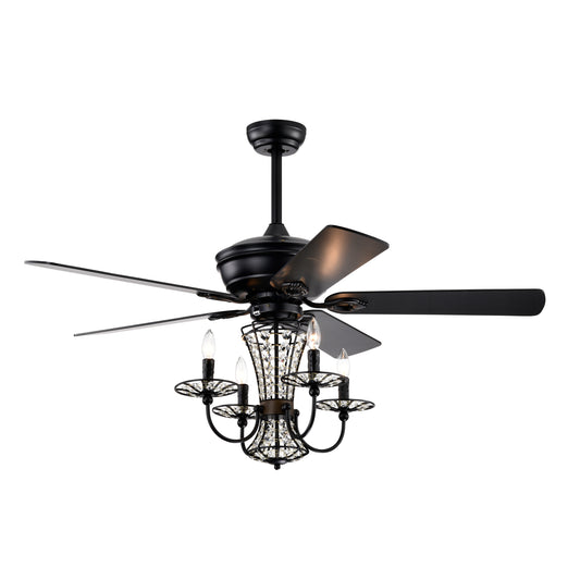 Glam Breeze Crystal Chandelier Fan