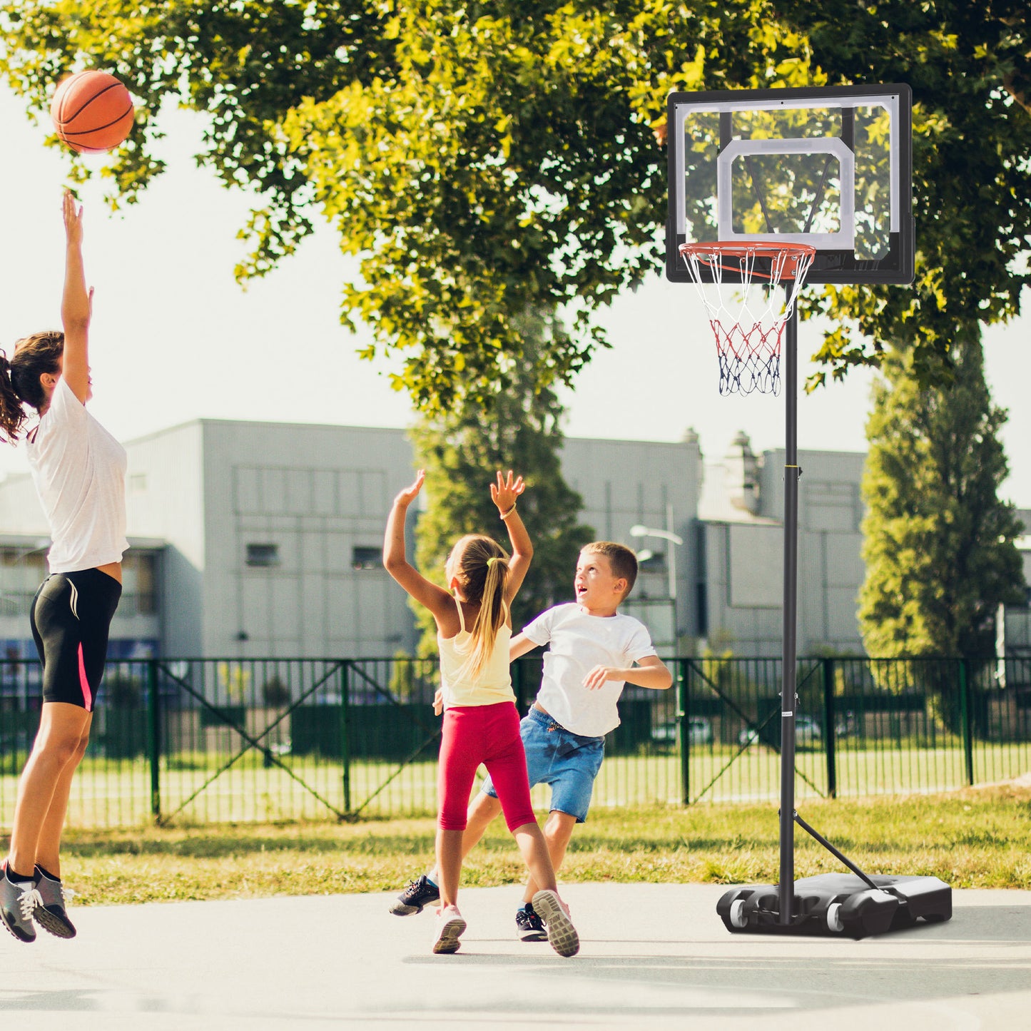 Soozier Adjustable Portable Basketball Hoop