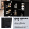 Versatile Black Kitchen Cart with Drop-Leaf Top and Storage Wheels