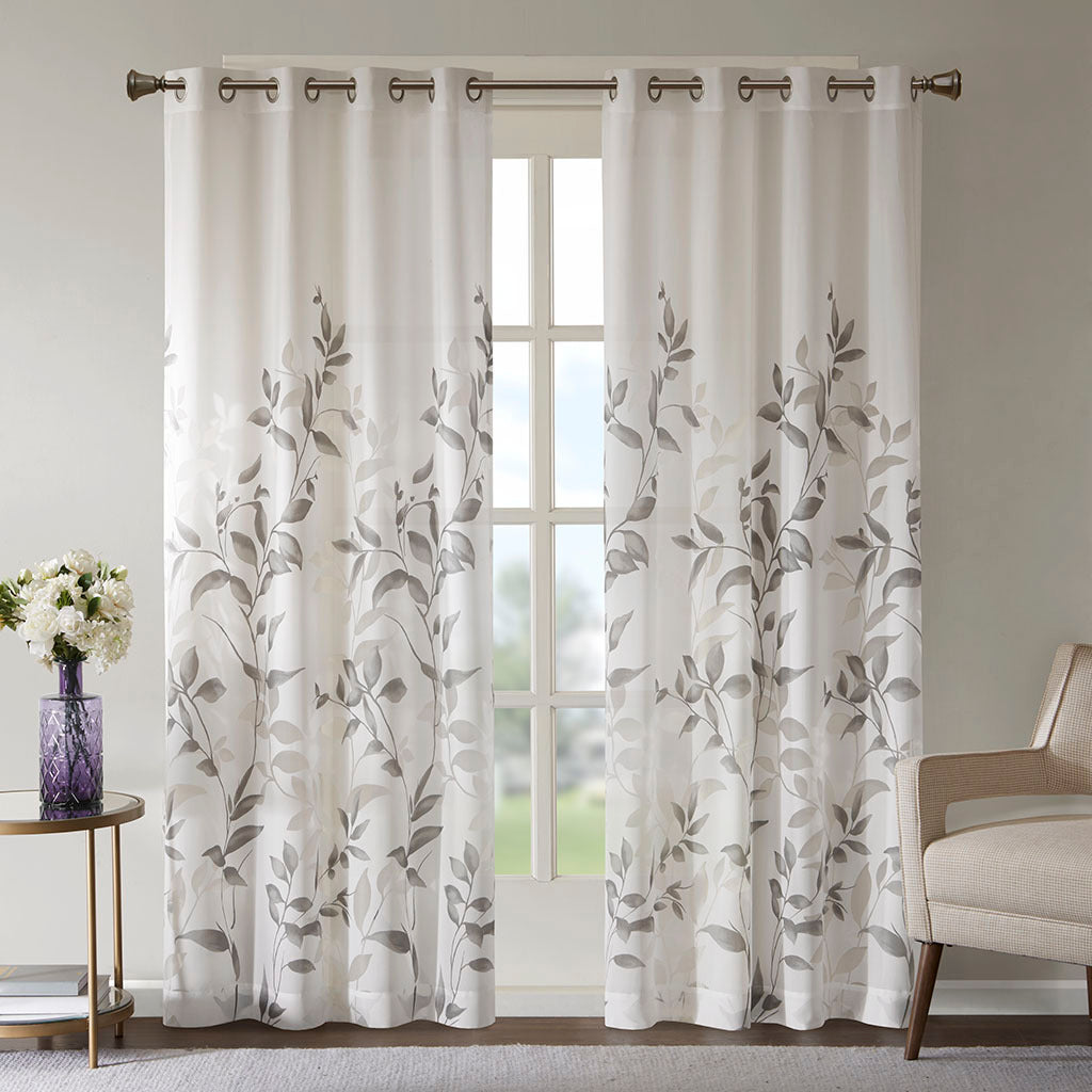 Chic Sheer Burnout Curtain Panel