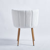 Chic White Dining Chairs - Set of Two with Cozy Cushions