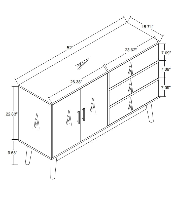 JaydenMax Stylish Storage Sideboard