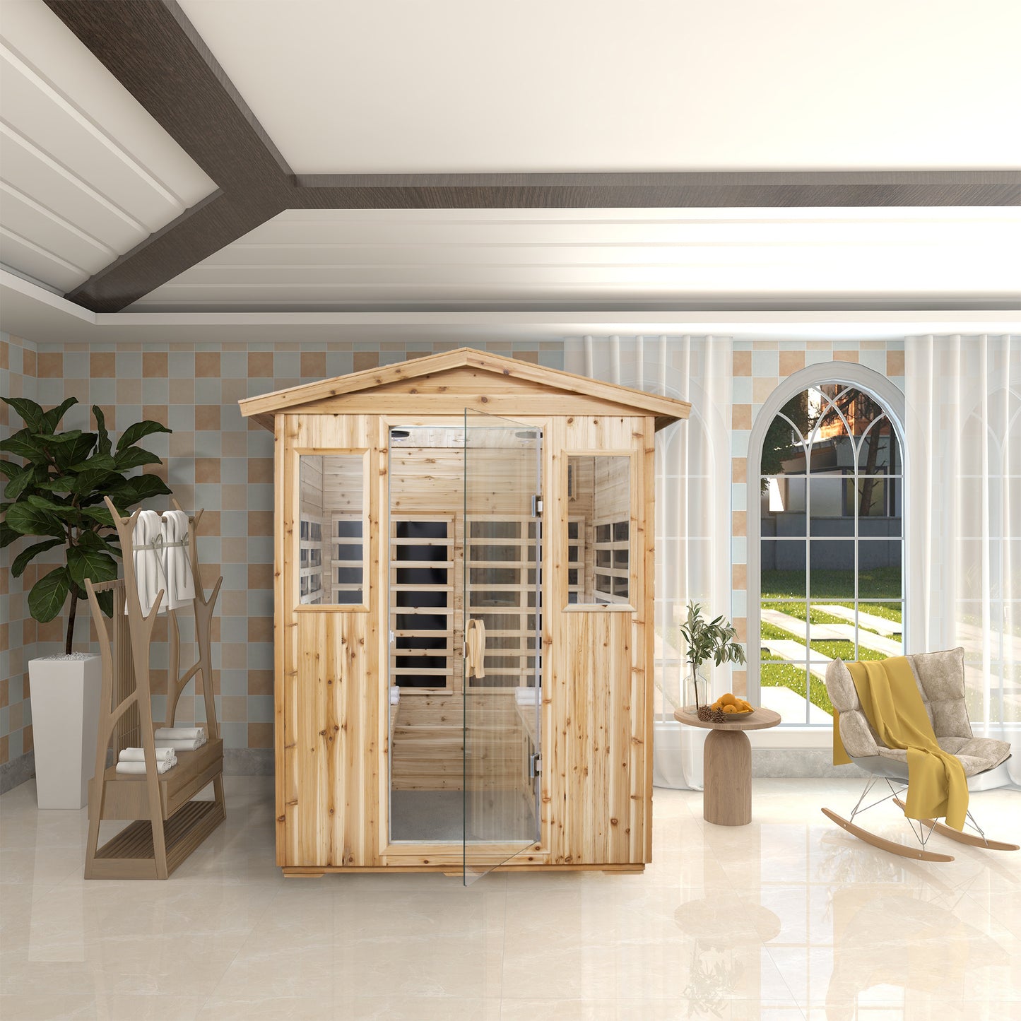 Cozy Haven Outdoor Sauna for Four