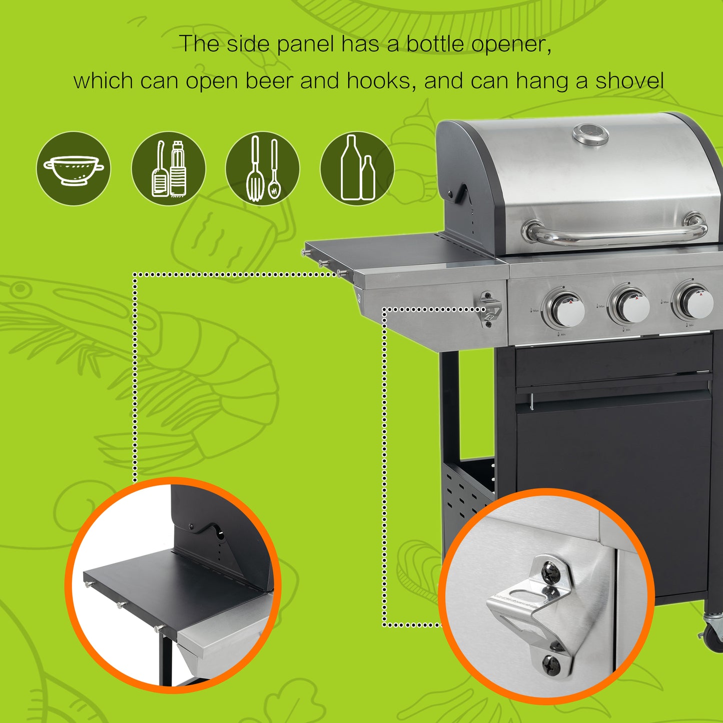 SizzleMaster 3-Burner Gas Grill