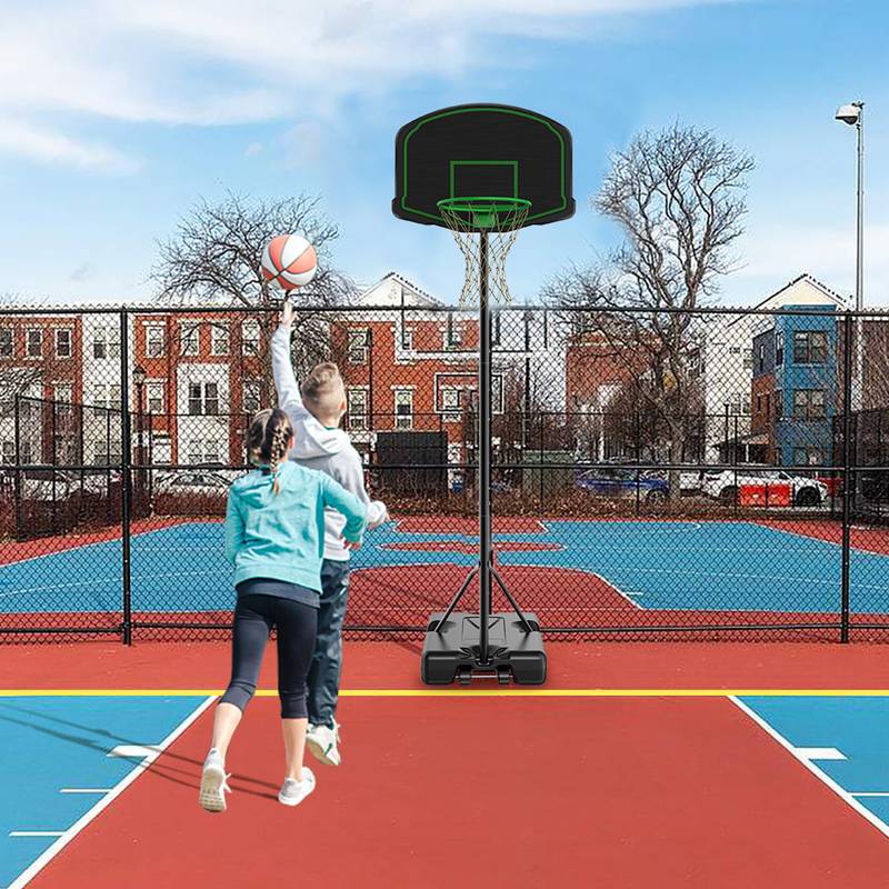 Adjustable Basketball Hoop with Wheels - Perfect for Kids and Youth!
