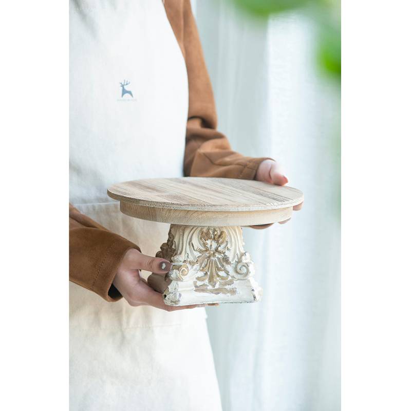 Charming Wooden Cake Stand with Sturdy Base
