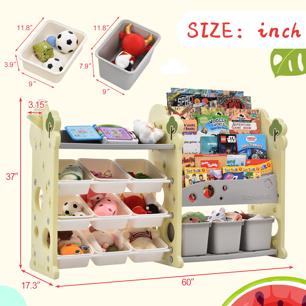 FunSpace Kids Organizer: Colorful Toy & Book Storage!