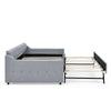 Linen Grey Daybed with Trundle and USB Charging