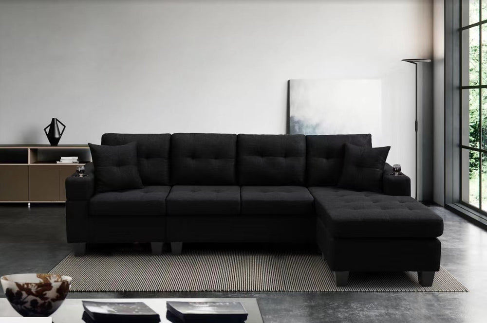 Cozy Corner Convertible Sofa with Storage