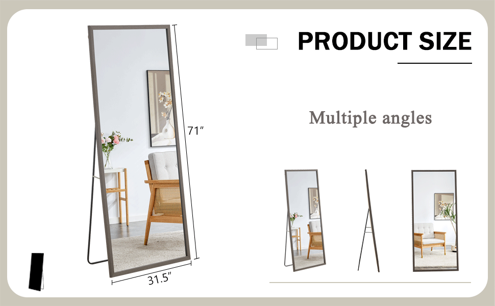 Elegant Full-Length Wooden Mirror