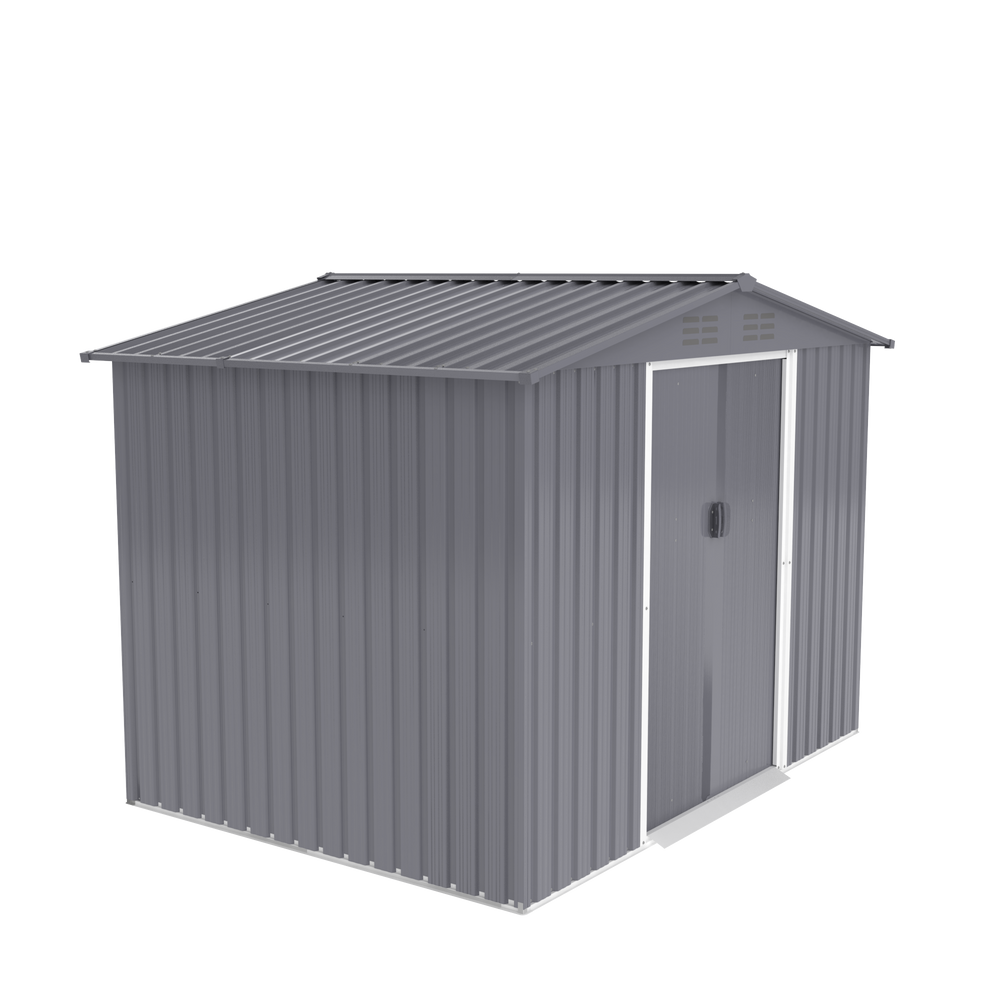 Spacious Metal Outdoor Shed with Sliding Doors – Perfect for Tools and Gear!