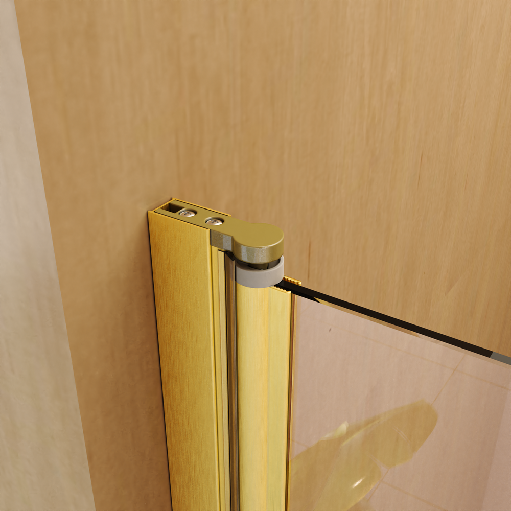 Elegant Frameless Gold Shower Door