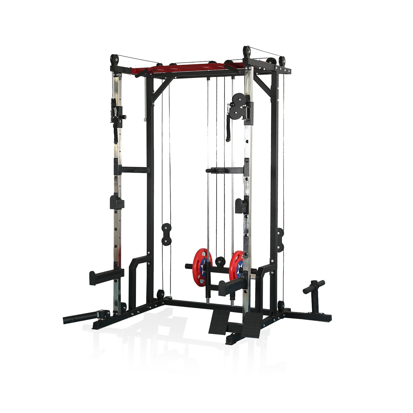 Ultimate Home Gym Power Cage with LAT Pulldown and Weight Storage