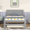 Chic Grey Twin Bed with Trundle
