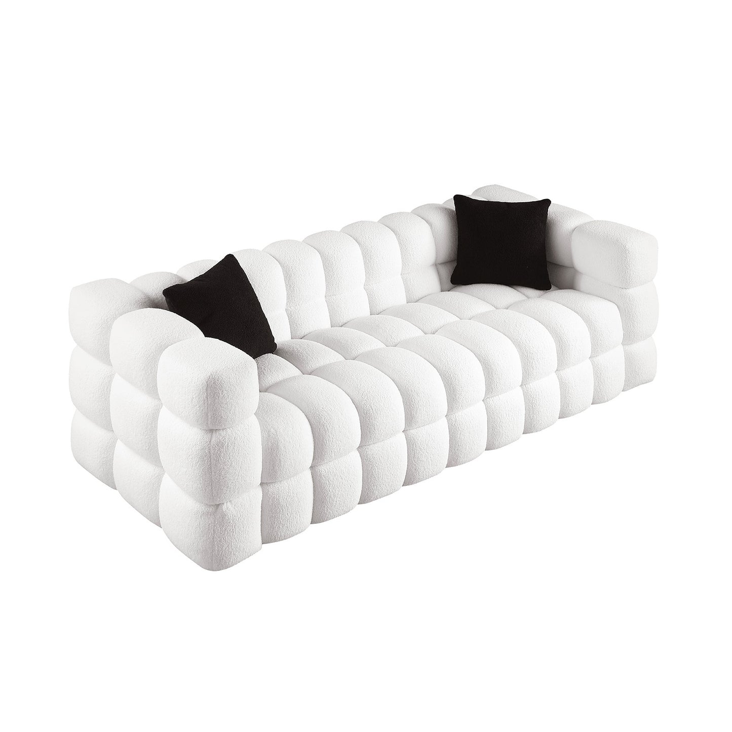 Cozy Cloud White Boucle Sofa