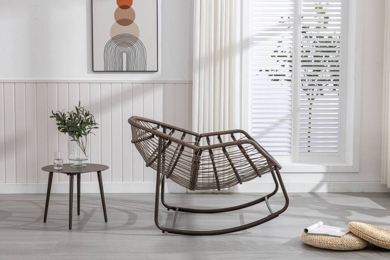 Cozy Rocking Rattan Chair