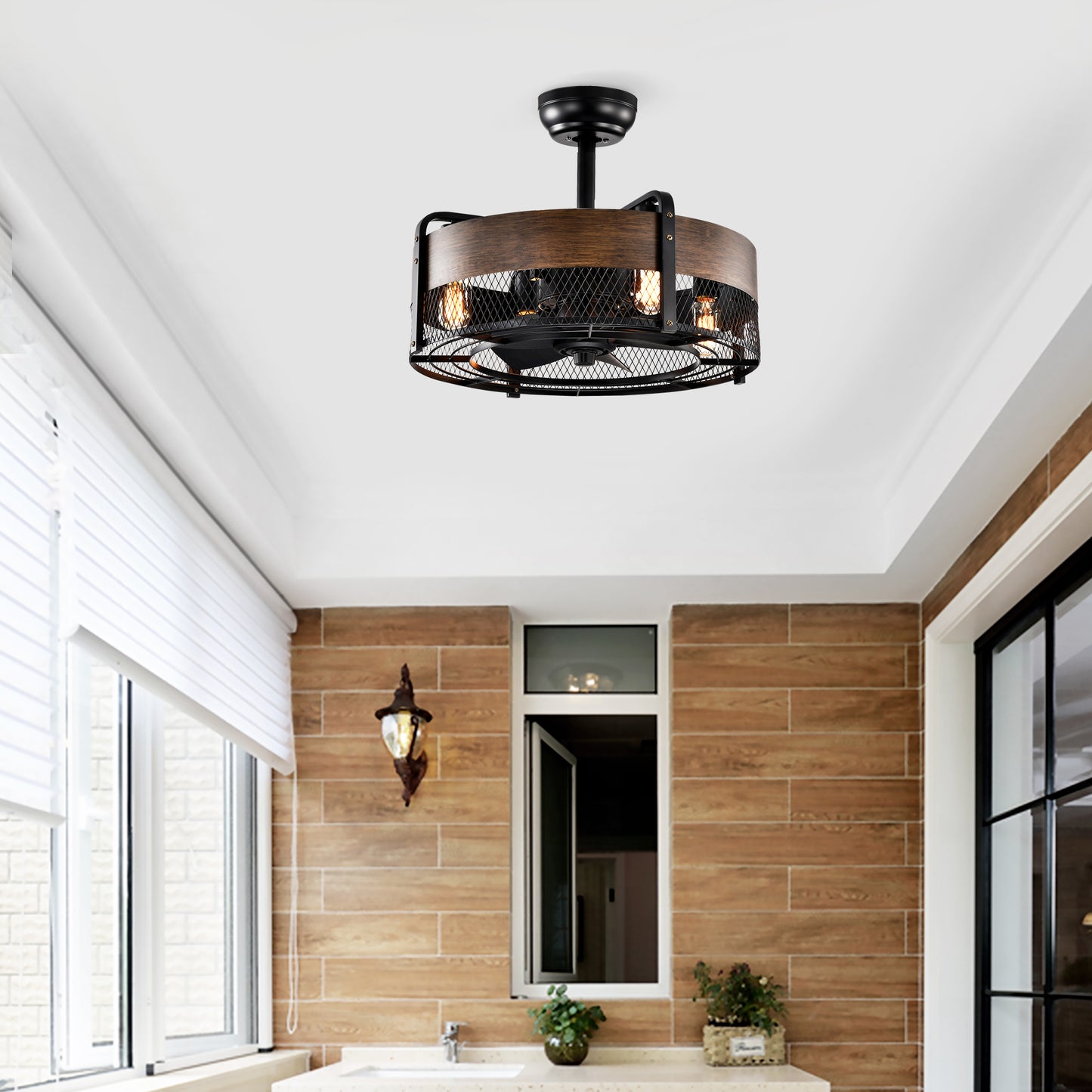 Sleek Retractable Ceiling Fan with Lights and Remote Control