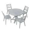 Chic Extendable Round Dining Set with Cross Back Chairs