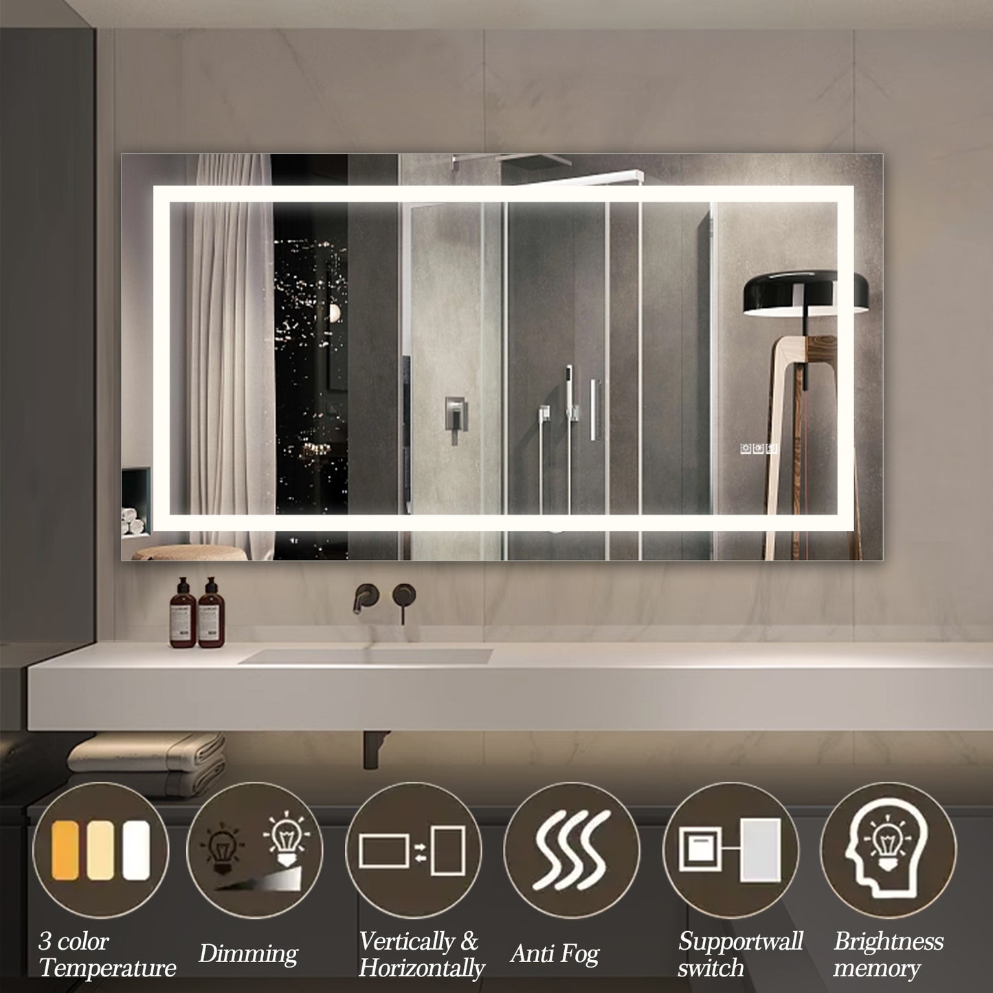 Glow & Clear LED Vanity Mirror