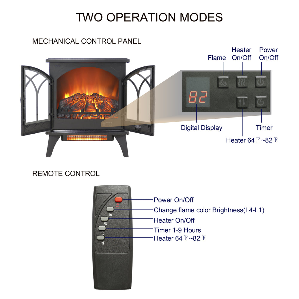 CozyGlow Remote-Controlled Infrared Fireplace