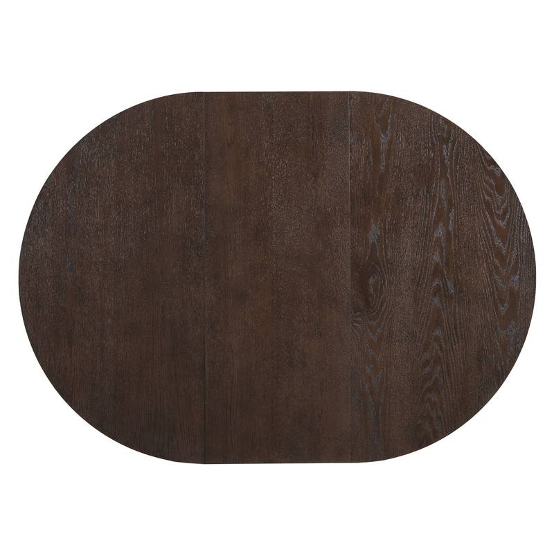 Cozy Expandable Dining Set with Removable Leaf in Espresso and Gray