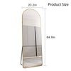 Chic Arched Gold Floor Mirror