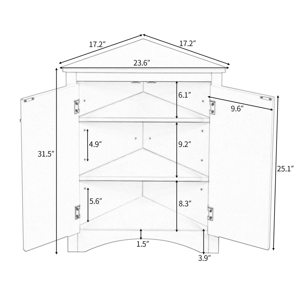 Triangle Storage Stand: Stylish & Adjustable Bathroom Cabinet