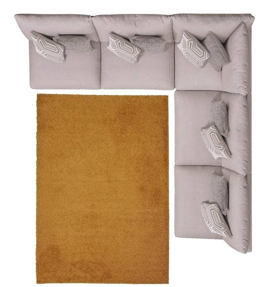 Cozy Shag Orange Area Rug for Living Rooms